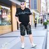 Спортивный костюм Fat Man, мужской летний свободный комплект Fat Man Plus размера, мужская повседневная одежда с короткими рукавами, комплект Fat Plus Size Fat Man