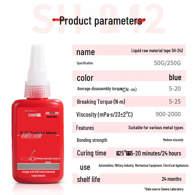 Sanhe Anaerobic Threadlocker SH242