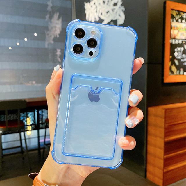 Чехол-держатель для карт для Iphone 14 11 12 13 Pro Max 7 8 Plus Xr X Xs Max Se 2022, силиконовый чехол с отделением для карты, чехлы для Iphone11 Capa