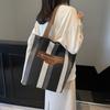 Tote Bag Women's Striped Canvas Shoulder Bag Student Class Hand Bag
