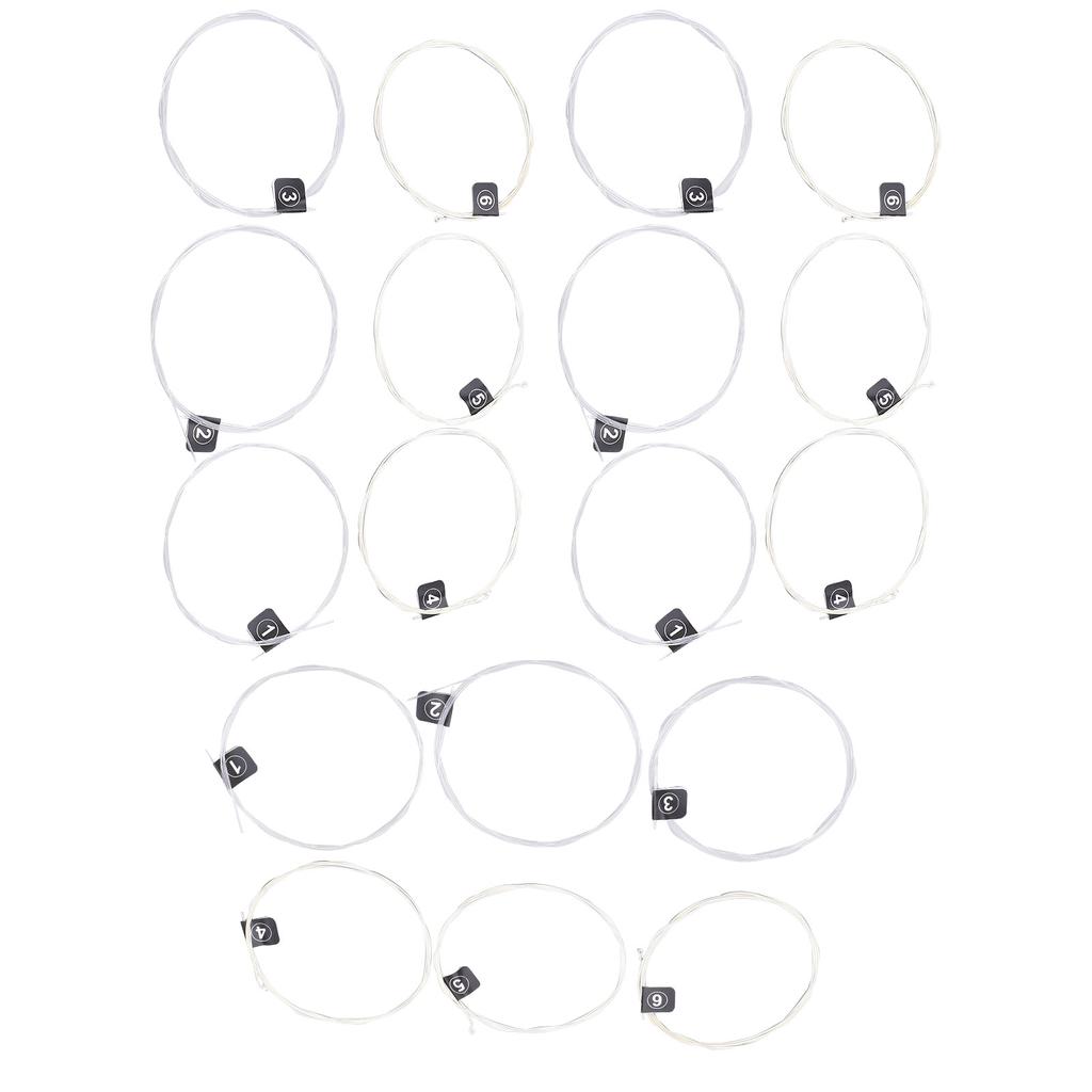 3 комплекта струн для классической гитары, сменные, стабильный строй, нейлоновые, посеребренные, аксессуарыNX36