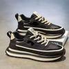New Breathable Leather Sports Shoes for Men In Spring, Versatile Thick-soled Casual Shoes for Men H715