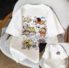 2026 Summer Comic Form Crayon Shinchan Image 100 Cotton Printed Oversize Casual Tshirt Adult Children Parentchild Top y2k