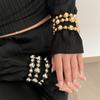 Браслет женский нерегулярный из бусин эластичный браслет европейский и американский имитация жемчуга панк стиль набор украшений