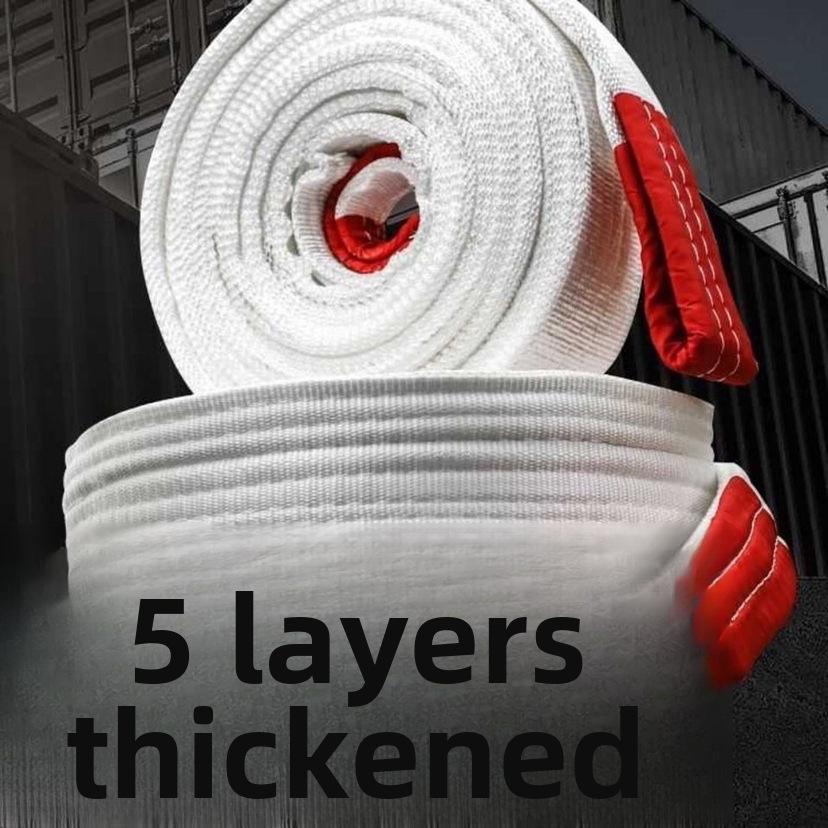 Heavy-Duty 10-Ton Tow Rope with Double Hooks, 5m for Off-Road Vehicle Rescue