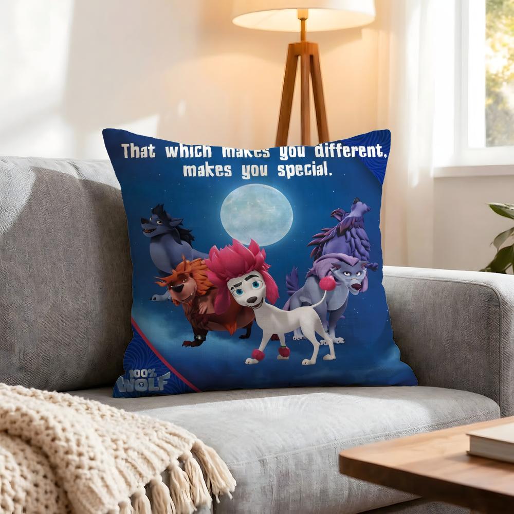 Movie Wolf Cushion Cover Pcs Decorative Covers Soft Cushion Case for Sofa Couch Decor x x Pillowcases