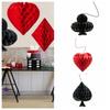 4pcs/Set Three-dimensional Honeycomb Hanging Ornament Casino Party Decoration  Stage Layout