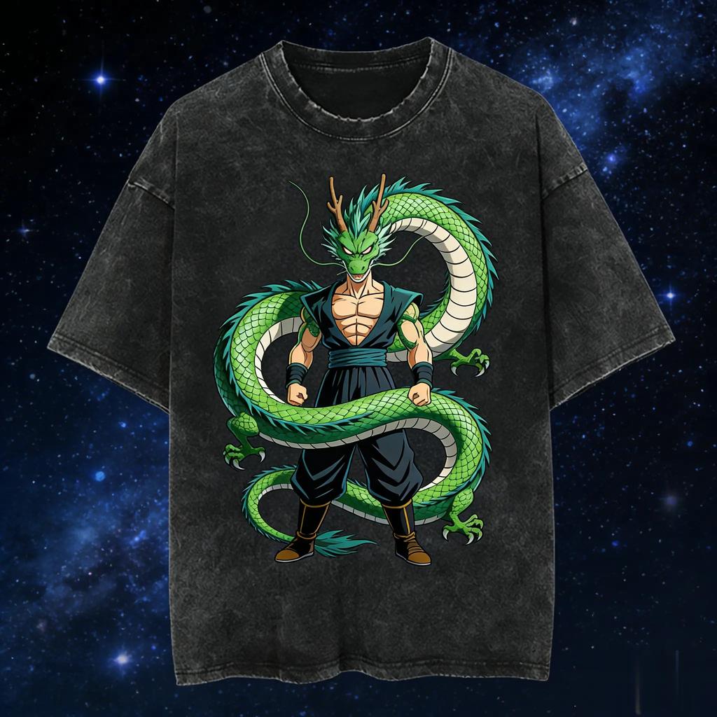 Anime Dragon Ball Goku  Vegeta Printed Tshirt Mens and Womens Washed Tshirt High Quality Vintage Cotton Tshirt Tops