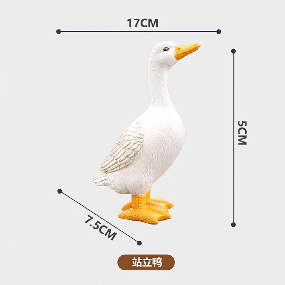 3pcs/set Resin Spary Water Duck Statues Miniature Fairy Garden Decorative Figurines Outdoor House Decorations for Garden Yard Fountain