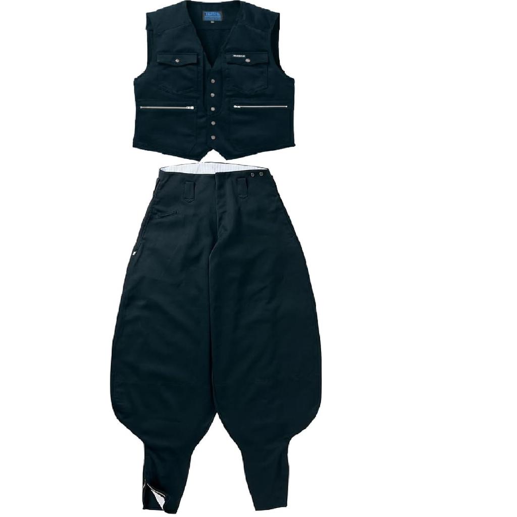 Комплект жилета и рабочей одежды Toraichi серии 3920, размер 3L x 95 см, черный, очень длинный (3920s611418) - Спецодежда, Никкапокка, W,