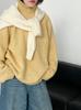 Korean Style High Neck Chunky Knit Sweater: Women's Autumn/Winter Loose Fit Knitwear