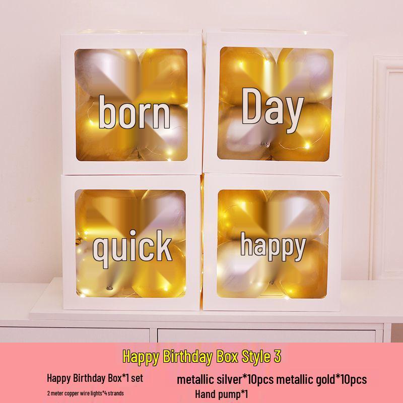 Luminous Happy Birthday Balloons for Adult & Baby Parties - Boys & Girls First Birthday Decoration