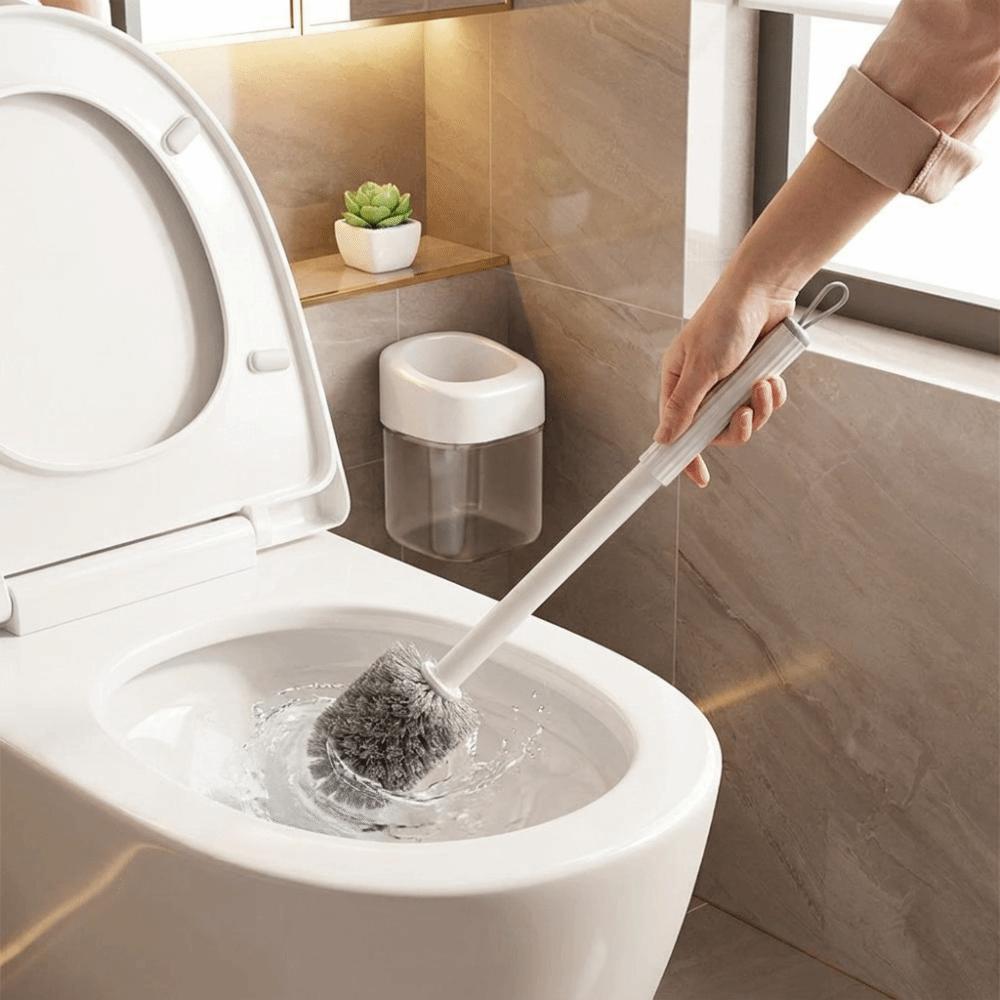 Groove Design Cleaning Brush Punch-Free Wall Mount Brush Toilet Brush Daily Household