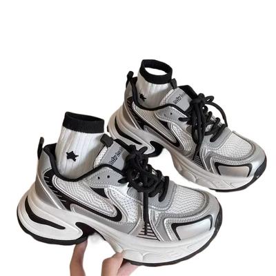 Кроссовки для бега НОВЫЕ Кроссовки для фитнеса с вулканизированной подошвой Кроссовки на толстой подошве Женские спортивные женские роскошные массивные кроссовки Весенние повседневные женские