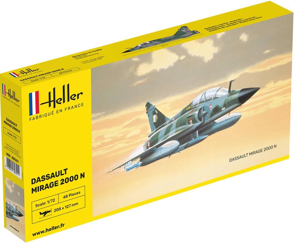 Platz Heller French Mirage 2000N Пластиковая модель HE80321 1/72