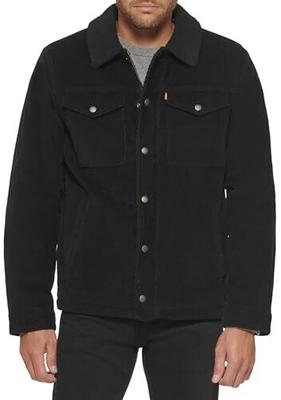 Демисезонная куртка Corduroy Sherpa Lined Trucker Jacket schwarz