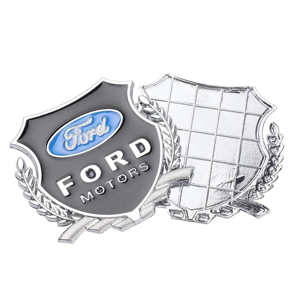 Car Sticker 2pcs Metal Eagle Emblem stickers for car decoration auto accessories For Ford 3 MK2 Fiesta MK7 Mondeo Mk4 Fusion Kug