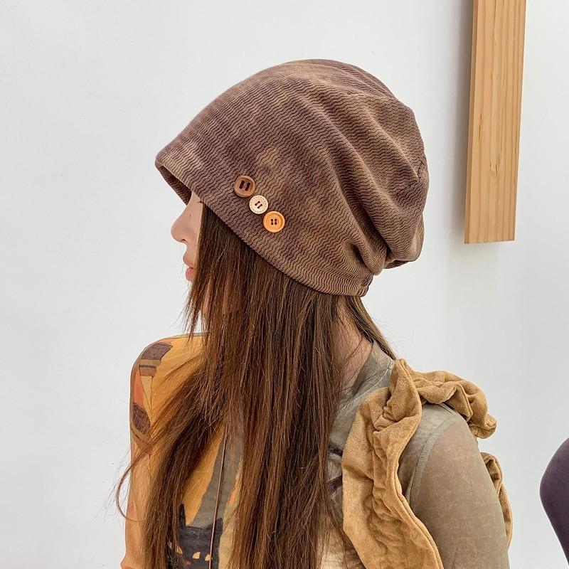 Fashion versatile face small knitted hat women's autumn and winter warm ear protection wool hat cold bag head cold hat tide