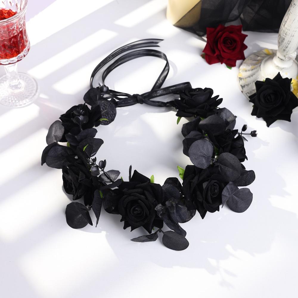 Fashion Simulation Flower Headband Plastic Gothic Headband Cosplay Headband Halloween Party