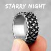 Звездная ночь звезда простые женские мужские кольца из нержавеющей стали для влюбленных пар девушек парней ювелирные изделия креативный подарок