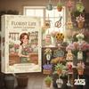 Florist Life Advent Calendar 24 Days Daily Bloom Countdown Calendar Gift Box with 24 Florist Theme Acrylic Hanging Ornament Holiday Party Favors Gift