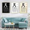 Nordic Modern Wall Art Ophthalmology Eye Test Chart Posters and Print Canvas Painting Optical Shop Clinic Hospital Home Decor No Frame