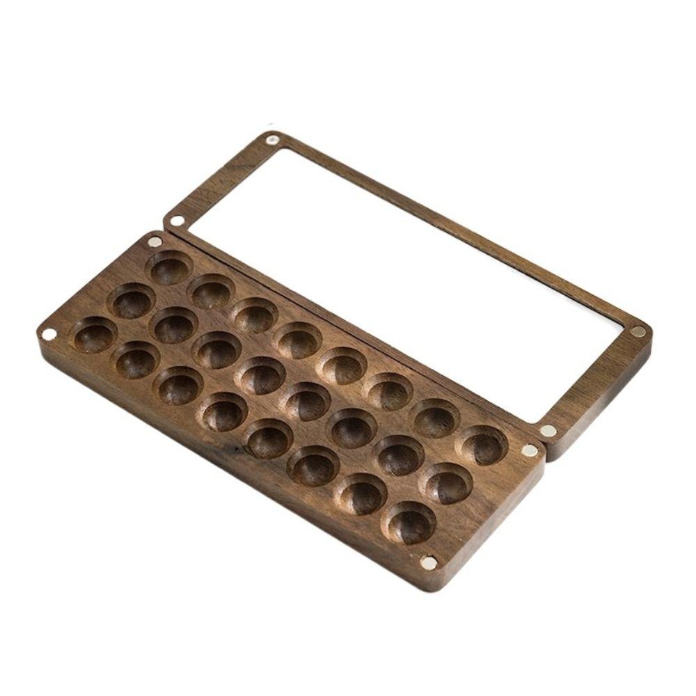 Empty Magnetic Sketch Wooden Portable Watercolor Painting Tool Painting Tray Paint Box Palette