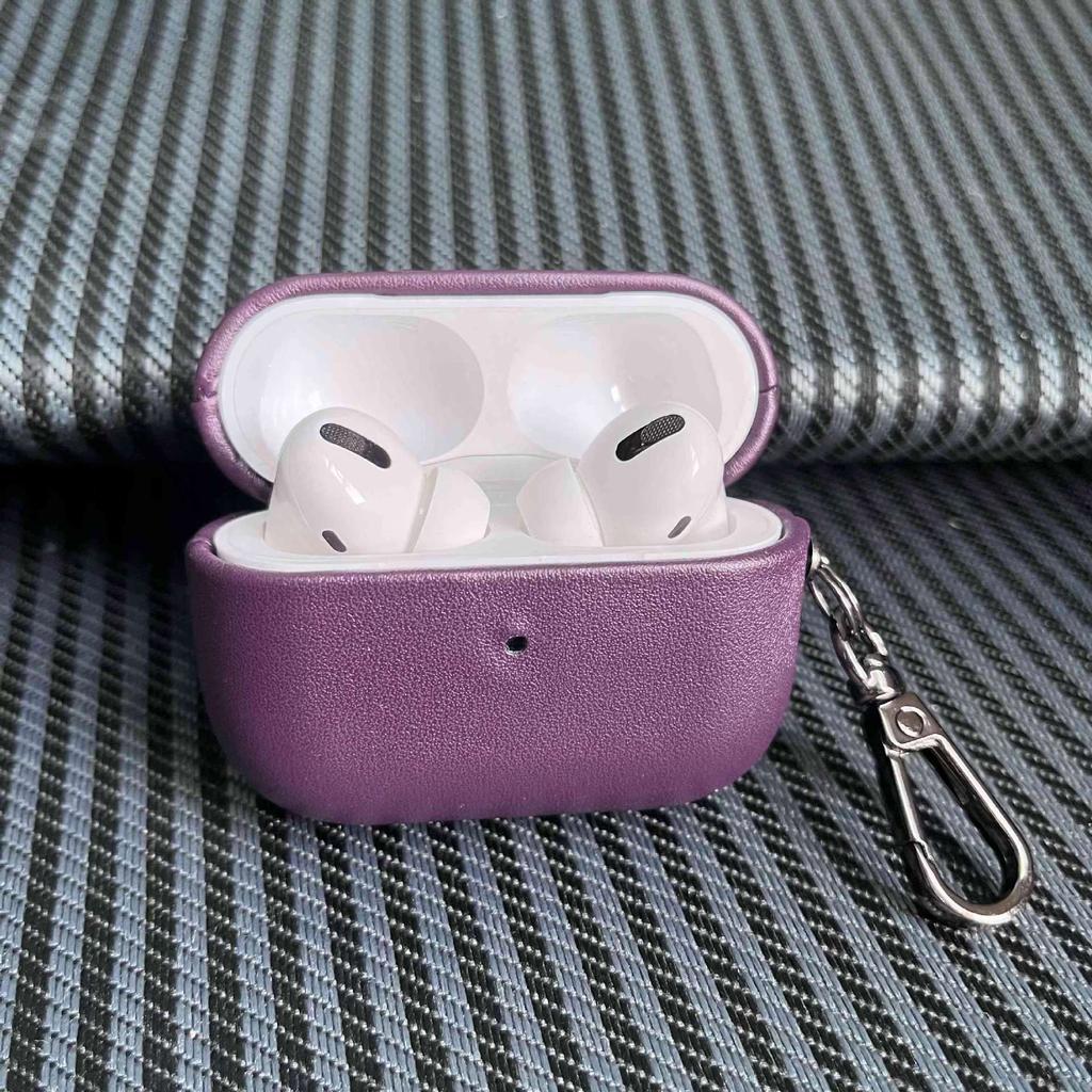 PU Leather Solid Color Wireless Earphone Case for Airpods Pro 2 & Airpods 4 3 2 1 Scratch-proof Drop-proof Inner Flocking Cover