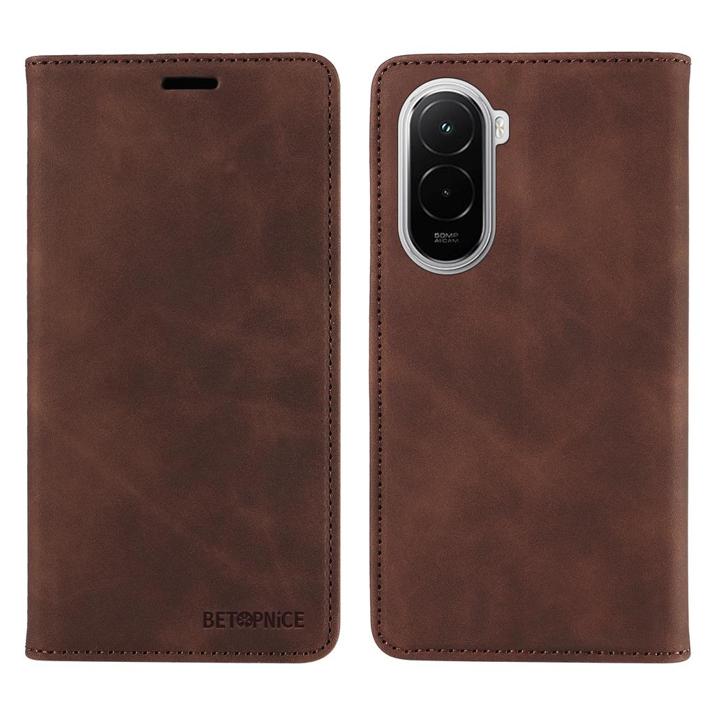 Для Xiaomi Poco M7 4G (169 мм) Чехол BETOPNICE Магнитная застежка RFID-блокировка Кошелек Подставка Кожаный чехол для телефона