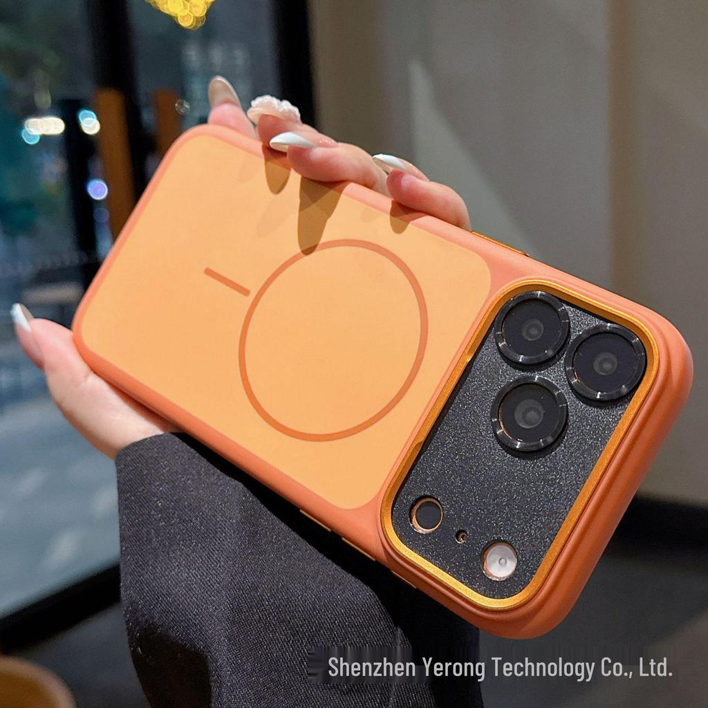 Магнитный чехол для iPhone 17 Pro Max: Трансформируется в двухцветный защитный чехол с ощущением кожи и большим окном.