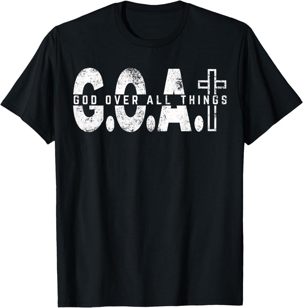 G.O.A.T God Over All Things Christian Vintage Design T-Shirt