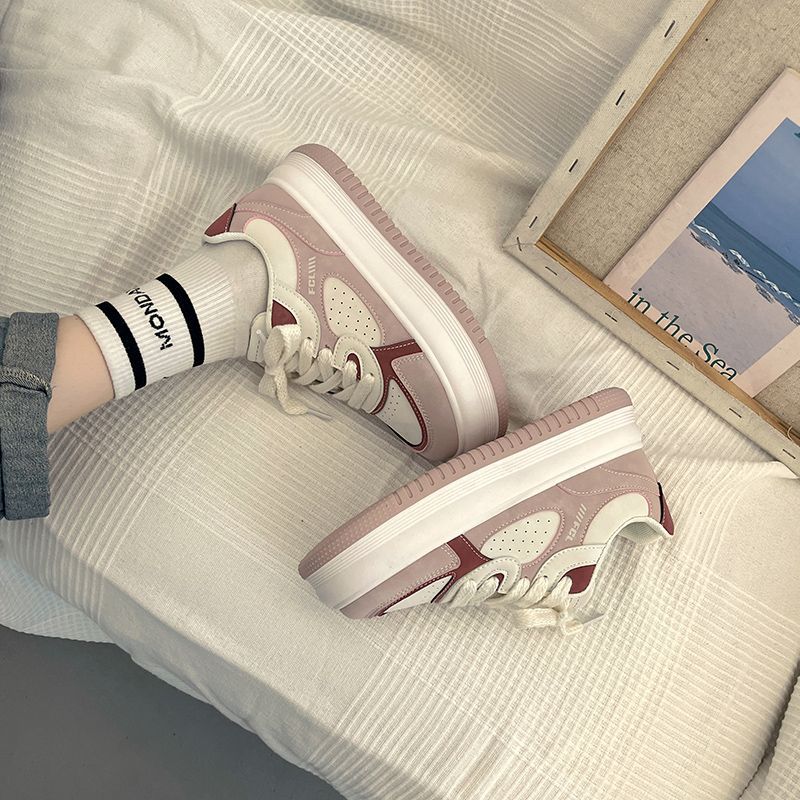 Spring New Little White Shoes Children's High-value Sports Shoes Muffin Platform Casual Shoes Campus Lightweight Board Shoes