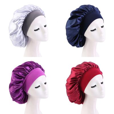 Кепка с полями для ночного колпака Красота Кепка из атласа круглая большая широкая эластичная лента Салон рекламы