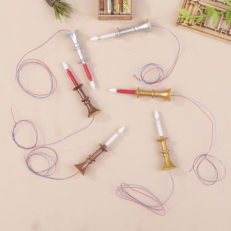 Миниатюрный кукольный домик, свеча, настольная лампа, мини светодиодное освещение, украшение для дома, кукольная мебель, игрушка, может быть ярким