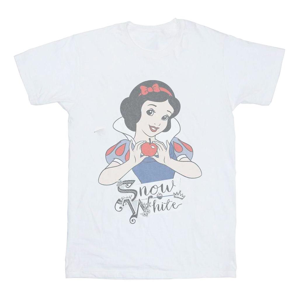 Disney Princess Женская/Девичья хлопковая футболка бойфренд Белоснежка с яблоком