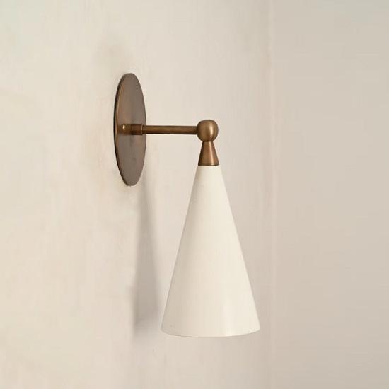 Настенный шарнирный светильник в стиле модерн середины века, из цельной античной латуни, в стиле Спутник Стильново