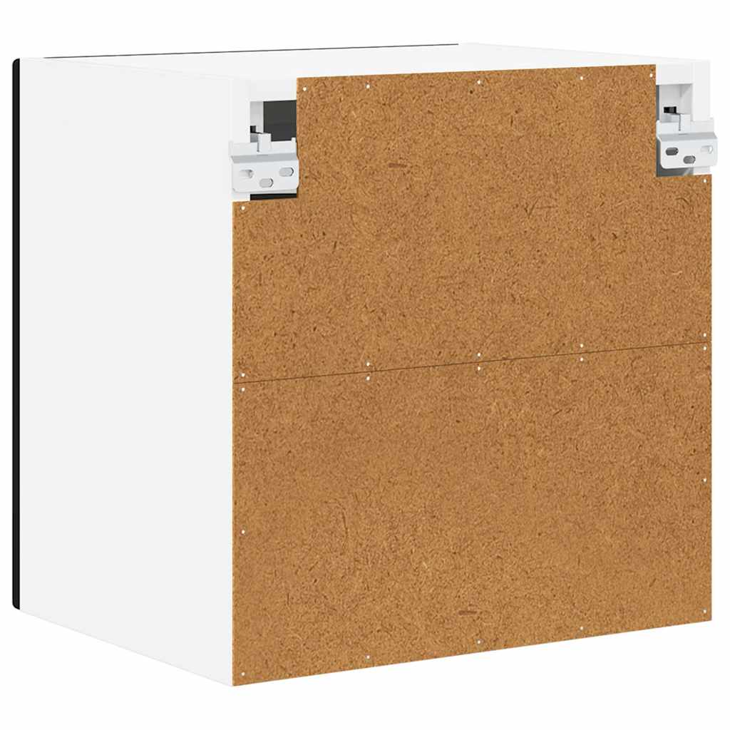 Porto Wall Mounted Glass Cabinet Black 40 x 31 x 40 cm Particleboard