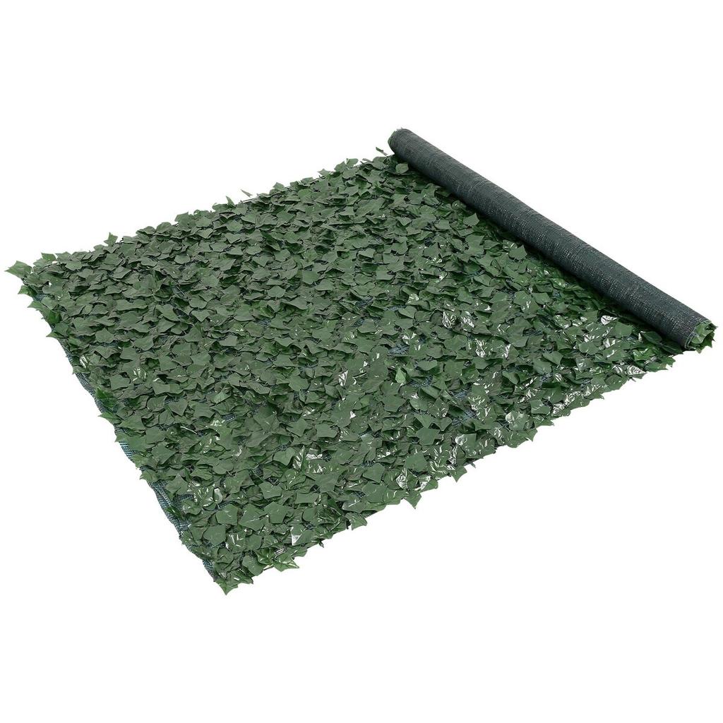 Ivy Privacy Fence, 1.5 x 3m Artificial Green Wall Screen, Greenery Ivy Fence with Mesh Cloth Backing and Strengthened Joint, Faux Hedges Vine Leaf