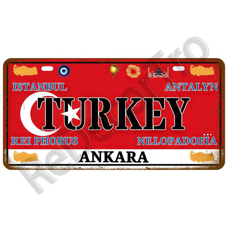 Retro Landmark Country Metal Sign Tinplates Plate Plaque Metal Vintage Tin Sign Home Decor For Man Cave Bar Pub Club Decoration