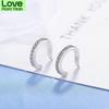 925 Sterling Silver Tasteful Micro Pave Zircon Clip On Earring Fashion Ear Cuff Jewelry For Women Girl Party No Hole S -E859