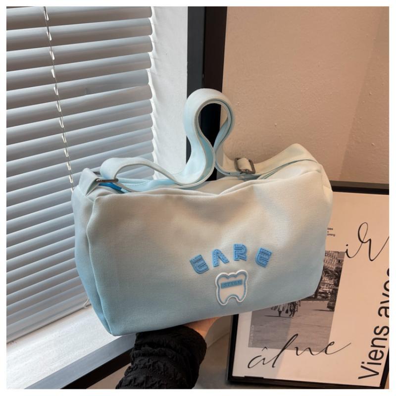 Холщовая сумка Candy, женская сумка через плечо, свежая сумка-подушка, тканевая сумка, большая вместительная сумка на плечо