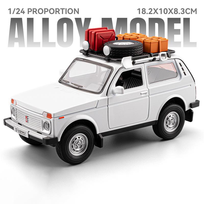 1:24 Русская LADA NIVA ДИКАЯ ВЕРСИЯ Внедорожник Металлический Литой Модель Автомобиля Настольный Дисплей Коллекционный Орнамент Праздник