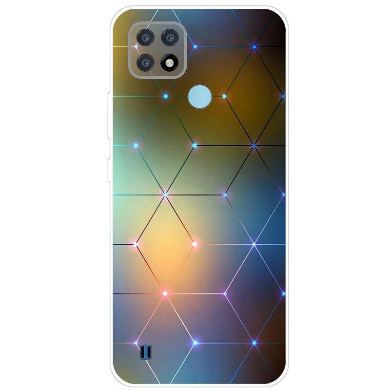 Чехол Realme C21, 6,5 дюйма, прозрачный силиконовый чехол Fudnas, мягкий чехол из ТПУ для Realmi C21 2021, чехлы для телефонов Shell C 21, задняя крышка, бампер RealmeC21