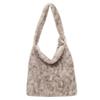 Korean Style Plush Tote: Women's 2025 Fashion, Large Capacity Bucket Shoulder Bag for Autumn/Winter
