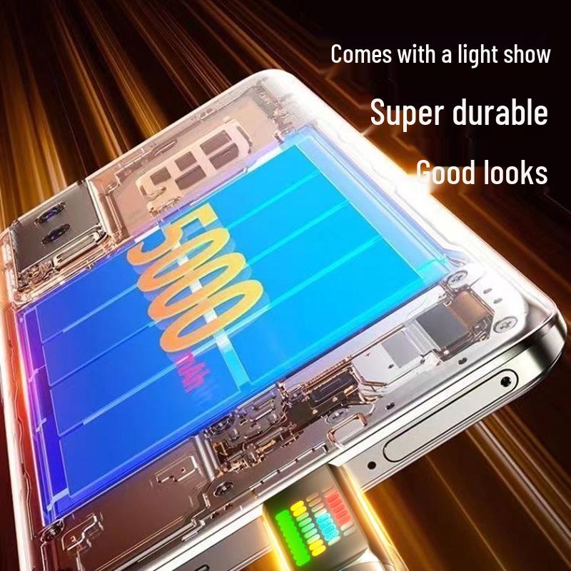 Сверхбыстрый кабель для передачи данных PD100W с радужной подсветкой, совместимый с устройствами Apple, Huawei и Honor