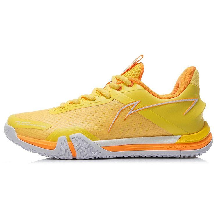 Кроссовки Li Ning Ground Flight SE из искусственной кожи с сетчатым плетением, амортизирующие, нескользящие, износостойкие, с низким верхом для бадминтона, женские кроссовки AYZR008-2