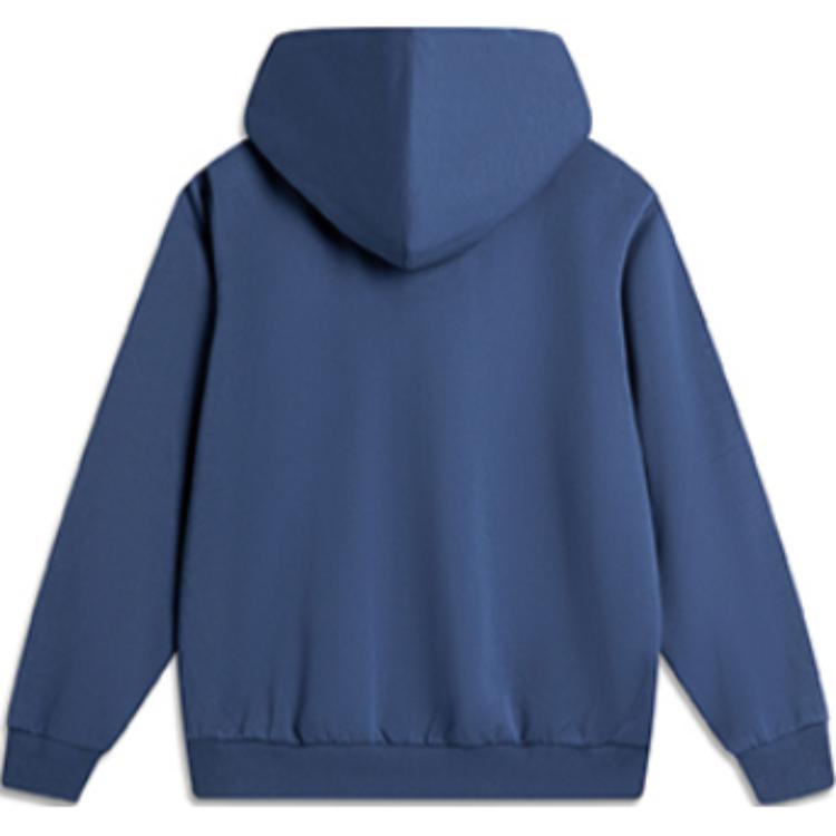 Li Ning Sports Lifestyle Series Pullover Letter Loose Hooded Long Sleeve Sweatshirt Men Sweatshirt Deep-Navy AWDU615-7