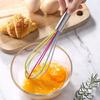 1/5Pcs Silicone Whisk Stainless Steel Handle Dishwasher Safe Ergonomic Design with Hanging Hole Egg Beater Kitchen Supplies