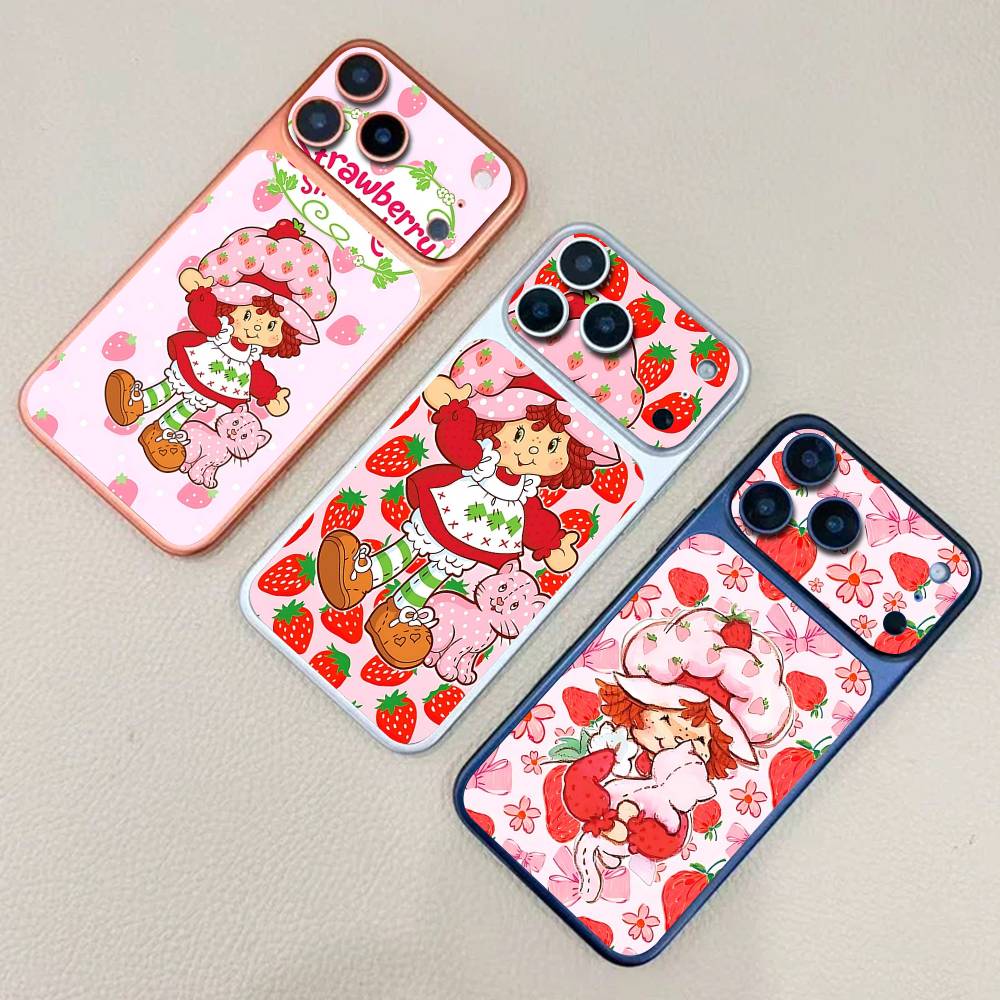 Мультяшная Девочка S-Клубника S-Клубничный Торт Для IPhone 17 Pro 17 Pro Max Задняя Наклейка-Обёртка Защитная Наклейка