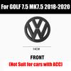For VW Non-destructive Car Front Radiateor Badge Stickers Rear Trunk Lid Badge Decal For Volkswagen Golf 7.5 VW MK7.5 2018 201 qm3